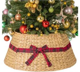 B0d5cvp2rt Storageworks 24 Inch Red Bow Tie Christmas Tree Collar With Cut Out Of Cord