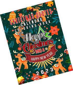Strendier 798366765060 Christmas Quotes Calendar Coloring Book 2023