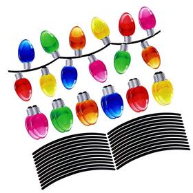 Dpcxt24 Strendier Jofan Car Refrigerator Christmas Decorations Reflective Light Bulb Shaped Mag