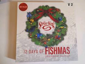 Strike King 051034303438 Fishmas Christmas Advent Calendar Tackle Baits 12 Days Brand New