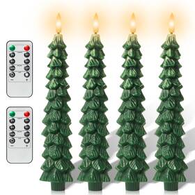 Cfc001 Sttokilly Christmas Tree Flameless Taper Candles Battery Operated With Remote And Timer