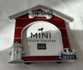 286955 Studio Decor Mini Picture Frame Red Top Dog House Ornament Square Christmas Photo Gift Diy