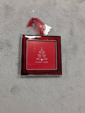 Studio Decor 886946491283 Christmas Tree Ornament Picture Frame With Resin Border 2.5 Inch X