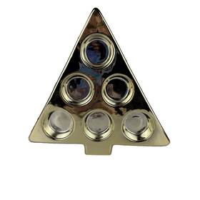 Vp200 Studio Nova Gold Holiday Christmas Tree Tealight Candle Holder 9 Inch Vtg Holds 6