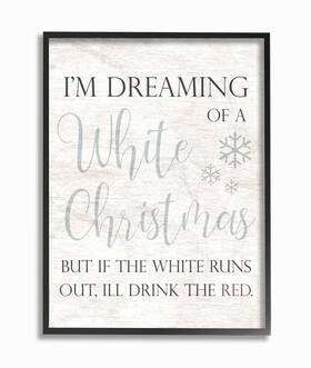 Stupell Industries 049182011633 The Home D Cor Collection Holiday White Christmas Drink Red Funny Scr