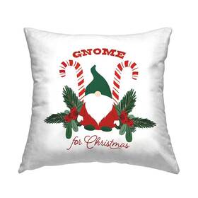 Stupell Industries 744759531902 Gnome For Christmas Holiday Elf Candy Canes Green Print Polyester 18 Inch X