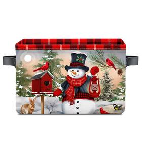 Zeyuan231022 Styubn Stybn Christmas Snowman Foldable Baskets Storage Bins With Handles