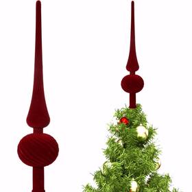 Ss-sumind-5103 Sumind 11 Inch Burgundy Velvet Finial Christmas X 2.4 Inches