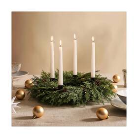 Lic-suncalla-kl19 Suncalla Christmas Advent Wreath 14 Inch Candle Holder Centerpiece Rings Wr
