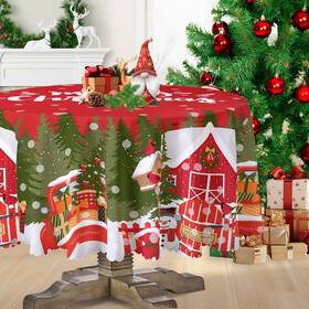 Sku000020-23-thanksgiving Sundonix Christmas Table Cloth Rectangle Tablecloth - Merry Polyester