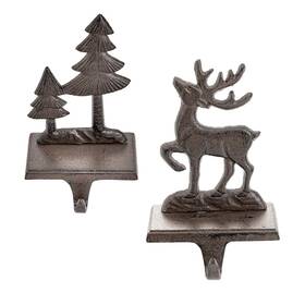 Sm-0782 Sungmor 941247907827 Christmas Stocking Holders 2pc Cast Iron Mantel Hooks Home Decor Holiday Gifts H