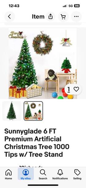 Sunnyglade 747356576161 6 Ft Premium Artificial Christmas Tree With 1000 Tips And Stand