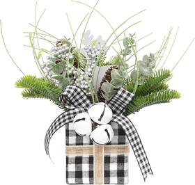 Tree01 Super Holiday Small Winter Buffalo Check Plaid Christmas Tree Artificial Mini T