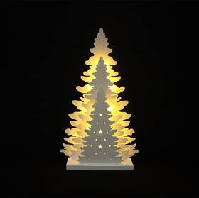 Gorea-sdsx-w1 Supergorea Wooden Christmas Tree Tabletop Decor Led Wood Craft Trees Light 2a