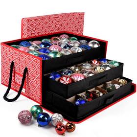 O0054rb Superorganize Christmas Ornament Storage Box Organizer With