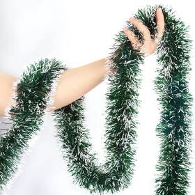 Xam-gl-01-1 Surcvio 50ft Green Christmas Tinsel Garland Decorations To
