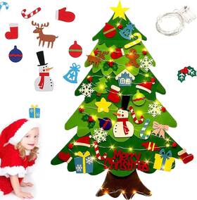 435ffhfg Syansju Felt Christmas Tree For Toddlers Montessori 3ft 3in Green