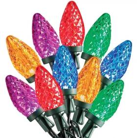 Sylvania 883624440496 Stay Lit Led C9 Christmas Lights 2 Sets Of 50 Multi-color 100 New