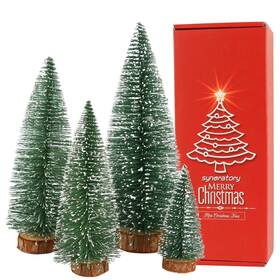 Synoratory 749390936871 Small Christmas Tree Mini Pine Bottle Brush Fake T