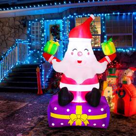 Tackview 196336497826 Christmas Inflatables 6 Ft Outdoor Decorations Inflatable Santa Cla