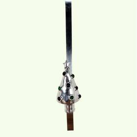 670165 Tag Christmas Wreath Hanger Heavy Duty Aluminum With Jeweled Tree 20.5 In Long
