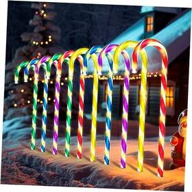 Ccl-008 Taizhou Huaxi Lighting Co. Ltd 10pk Christmas Candy Cane Pathway Lights Outdoor Decorations 21 Inch Multi-colored