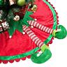 Tangjing 60 Inch Big Size Elf Christmas Tree Skirt With Candy Striped Legs