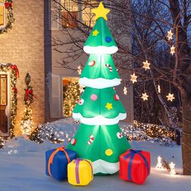 Tangkula 798470371385 6 Ft Inflatable Christmas Tree Blow Up With 3 Gift Boxes Sel