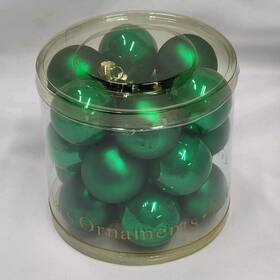 Target 026301398776 20 Green Glass Ball Ornaments Vintage 2000 Christmas New Unopened Package
