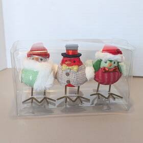 Target 042738032502 Birds 2022 Wondershop 3 Pack Mini Featherly Friends Christmas Winter Nib