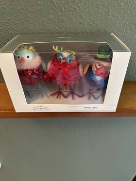 Target 042738044314 Wondershop Featherly Friends Christmas Mini 3 Bird Set 2025 Nwt