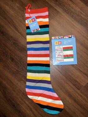 0436 Target Lego Extra Long Christmas Stocking And Tissue Paper