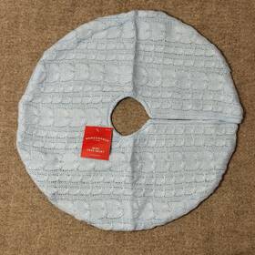 Target 198101291196 New Wondershop 2024 Blue Cable Knit Mini Christmas Tree Skirt 16 Inch Dia
