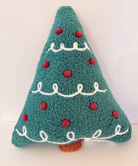 Target 198101696519 Wondershop Faux Shearling Christmas Tree Throw Pillow Plush 15 Inch