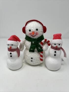 234-17-8051 Target 3 Pcs Christmas 7.25 Inch Plush Snowman With Two Mini Snowmen Bullseye 2024