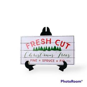 243-03-0044 Target Fresh Cut Christmas Trees Wooden Wall Sign 13 X 7 Decor