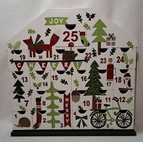 Target 490650603582 Christmas Advent Calendar Countdown To Wood Drawers Woodland Animals