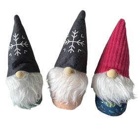 Target 684509194523 Christmas 3pk Small Plush Gnomes Weighted Standing Decorative Figurines