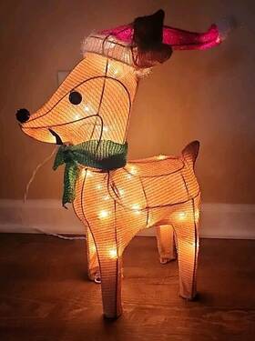 Target 741895117342 2010 Christmas 21 Inch Buck Light-up Soft Tinsel Rare Vintage Yard Decor