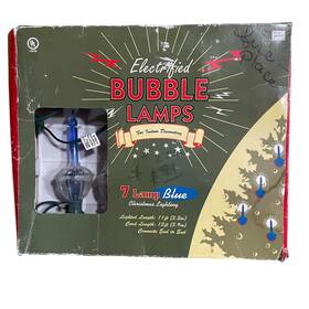 Target 741895751928 Electrified Bubble Lights 7 Lamp Blue Christmas Lighting Indoor Green Cord Video
