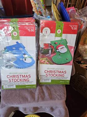 Target 765940516201 6 New Blue Snowman And 2 Red Santa Foam Christmas Stocking Kits