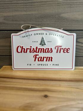 809-trg-bin75 Target Bullseyes Christmas Inch Tree Farm Metal Hanging Wall Sign 12 In