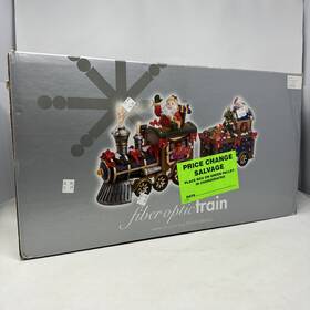 Target 820290449033 Fiber Optic Santa Claus Christmas Train Engine And Car 2004 Tested