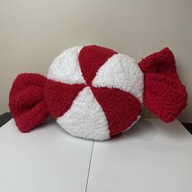 Target Bullseye S Playground 818552013856 Bullseyes Christmas 2025 Peppermint Candy Plush Pillow 14 Inch Nwt