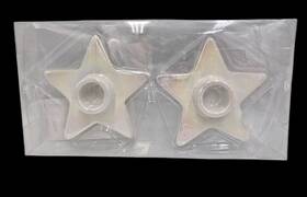 234-0522 Target Dpci#234-0522 Bullseye Iridescent Star Taper Candle Holders 2 Christmas 4th Of July