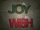 Target Rustic Vtg Christmas Holiday Joy Wish Twine Word Ornament
