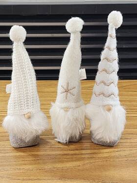 Target Wondershop 042738028253 Set Of 3 Gray White Plush Winter Christmas Holiday Gnomes 2021
