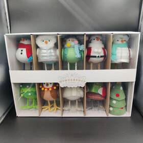 Target Wondershop 042738042716 10pc Featherly Friends 2024 Reunion Collection Christmas Bird Set By