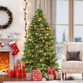Beyshajd07 Taus 6.5ft Pre-lit Artificial Christmas Tree With 1100 Branch Tips 350 Lights Green