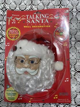 Telco 080524086544 Vintage Talking Musical Santa 1995 Motion Activated Wall Christmas Decor